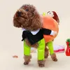 Hundkläder söt husdjursdräkt för Halloween iögonfallande kostymer pumpa design fancy klö upp festdekor hundar katter