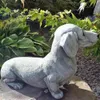 Statua piesowa Dekor ogrodowy Dachshund French Buldog Sculpture for Home Decoration Yard Ornament Puppy Figurines 240329