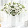 Decorative Flowers 5 Forks 20 Heads Large Artificial Silk Rose For Wedding Bridal Bouquet Decoration Christmas Wreath Home Vase Accessories