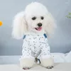 Hundekleidung Frühlings Sommer Haustier Vierbeiner Kleidung Welpe kleine Kleidung Jumpsuit Jacke Blumenspleißen Haustiere Outfits Overalls für Hunde