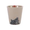 Tumblers Qing Yun ge Chineseティーカップフラットカップ1.1 fl ozセラミック茶磁器ドリンクウェアのセラミックマグ