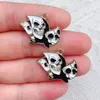 10pcs сплав Charms Halloween Black Skull Butterfly Charms дизайнер дизайнер Charmsfit Jewelry