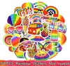 50 pc's waterdichte regenboogstickers voor kinderen tieners volwassenen tot doe -het -zelf laptop tablets bagage watertoestel snowboard gitaarauto home decor1013790