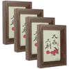 Frames 4 Pcs Retro Po Frame Picture Decor Display Wall Mounted Acrylic Household Wedding