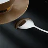 Coffee Scoops Premium Quality 304 Spoon et fourche en acier inoxydable pour les desserts coréens - Fonctionnalité parfaite de style de style