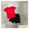 Clothing Sets New Designer Style Childrens For Summer Boys And Girls Sports Suit Baby Infant Short Sleeve Clothes Kids Set 2-8 T Drop Otrgu