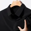 Men's Polos Cool Down Summer T Shirt Mesh Ice Silk High-End Short-Sleeved T-Shirt Collar Solid Color Polo Fashion Casual
