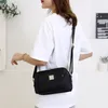 Sacca casual donna impermeabile in nylon spalla a colori solidi zip morbido croce borse versatili nere versatili e borse Bolsa femminina