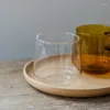 Vinglas 350 ml Värmebeständigt glas Färgglad kaffe med handtag Breakfast Cup Nordic Modern Mugg Drinking
