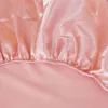 High-End Satin Rayon Fitted Bedsheet Pillowcase Solid Color Elastic Band Mattress Cover Home Bedding Bed Sheet Matress Cover 240401