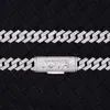Modeontwerp 8mm 2rows moissaniet diamant zilveren cubaanse link ketting/armband vergulde ketting voor rapper hiphop sieraden