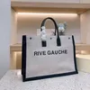 Rive Gauche Tote Bage Sac de paille en cuir grand sac à main Femmes hommes Luxurys Travel Sac à proximité Sac à proximité