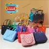 Sommer extra großer Strandbeutel Eva Beach Korb Totes Frauen Handtasche Silikon Reise im Freien Pool Picknick -Tasche DIY Löcher wasserdichte Speicherbeteiligung Einkaufsbeutel Shopping Taschen