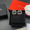 Классические серебряные ушные стихийные дизайнерские дизайнерские дизайнерские дизайнерские ушные штуки для модных очаровательных девушек Высококачественные романтические подарочные подарочные коробки