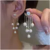 Boucles d'oreilles en luxe de luxe Crystal Perle Perle Boucle d'oreille pour femmes Bijoux de fête des filles EH2027 Livraison DHT7L