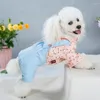 Hundekleidung Frühlings Sommer Haustier Vierbeiner Kleidung Welpe kleine Kleidung Jumpsuit Jacke Blumenspleißen Haustiere Outfits Overalls für Hunde