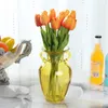 Dekorative Blumen 5pc Mini PU Simulation Blumenparty Home Dekoration Blumenstrauß Orange Künstliche Köpfe