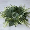 Decorative Flowers 25CM Wedding Candle Rings Artificial Greenery Wreath For Pillars Farmhouse Table Party Home Decor Wholesale