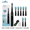 Brosse à dents SeaGo Electric Brosse à dents rechargeable de la brosse à dents de voyage sonore têtes de remplacement intelligente IPX7 Imperrofer 5 modes adultes 230518