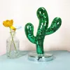 Figurine decorative Ornamenti di cactus creativi Ornamenti riflettenti Scultura a sfera per sculture Prodotti decorativi artigianali per discoteche