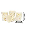 Cups jetables Paies 25pcs Party Outdoor Supplies Fashion Golden Point Modèle Papier de consommation pour les pique-niques pour manger des mariages