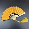 Dekorativa figurer 4-6 tum Mini Folding Fan Chinese Style Retro Bamboo Frame Hand Hold Party Custom Props Wedding Presents Home Art