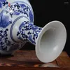 Vazen siu hong jingdezhen keramiek 30 cm woonkamer decoratie met blauwe en witte porselein vaas klassieke antieke ambachten