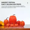 Dekorativa blommor 7 PCS Pumpkin Model Ornament Party Decor Fall Wedding Decorations Harvest Festival Realistic Foam Outdoor Halloween