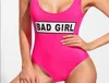 2019 Новые монокини купальные костюмы Женщины быки Bodysuit One Piece Letter Swimsuit Bikini Baketball Red Sports Procksuits Sexy Costume2625109