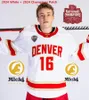 Michael Benning 2024 Champions Denver Pioneers Hockey Jersey Justin Lee Sean Behrens Jack Devine McKade Webster Aidan Thompson Owen Ozar Denver Jerseys cousus