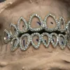 Custom Made Buss Down hollow open face Window 925 Sterling Silver Jewelry VVS Moissanite diamonds grills Teeth Grillz