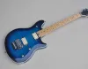Gitarre Blue Body E -Gitarre mit 2H -Pickups, Chrome -Hardware, Maple -Stülle -Top, die maßgeschneiderte Dienste anbieten