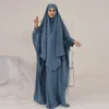 Ubranie etniczne Ramadan Eid Abayas Women Dubai Khimar Abaya set islam muzułmańska sukienka hijab kebaya kaftan djellaba szat femme muulmane