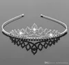 Brudtiaras kronor med strass brud smycken flickor tiaras födelsedagsfest prestanda tävling kristall bröllop tillbehör 3205945