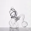 Bongas de óleo de vidro de vidro exclusivas bongos de beleza artística Hookahs Tubos de água 14 mm fêmea de óleo fêmea plataformas mini -cera Bong Bong com tubos de queimador de óleo de vidro macho