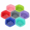 7st Colorful Hair Dying Bowls Antislip Stirring Bowl Salong Frisörsverktyg Hårfärg Mixing Bowls 240403