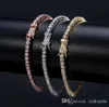 3mm Hip hop tennis chain bracelets cz paved for men women jewelry tennis bracelet mens jewelry gold silver rose gold 7inch 8inch4088124