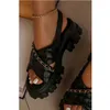 Chic Sandals Summer Sandal Women Chain Decorative Cross Diamond Lattice Sandals Flip Flop Sandles Heels 240228
