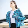 Jackets femininas feminino gelo gelo seda anti -UV Shawl Cape estilo solto solar roupas de tampo de top fêmea ao ar livre solteira de verão