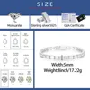 Fashion Femme Gift Jewelry 5mm 925 Sterling Silver Emerald Cut VVS Moissanite Baguette Tennis Bracelet For Valentines Day