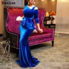 Lässige Kleider 2024 Frauen Velvet Fishtail Kleid Dreiviertel Ärmel Elegante Bürodame Abendparty von Schulterkörperbodycon Mujer