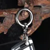 Anneaux Nouveaux arc face purs titanium hommes femmes carrychain keychain super léger EDC Key Chain Ring Day's Gift Key Accessoires