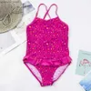 Одноказки 5-12 лет Falbala Girls Swimsuit совершенно новый летний печатный купальник купальники. Купальники для купальников Монокини костюм для купания 27 Y240412