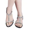 Sommer Frauen Beach Kristall Sandalen Lady Shining Diamant Peep Zehenschuhe Mujer Original Design Boho Slipper Plus Größe 240402