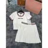 Women's Suits & Blazers Mm Home Early Spring Stripe Color Blocked Short Sleeved Top Half Skirt Two Piece Set Minimalist Style Letter Door Print
