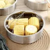 Double Boilers Thick 304 Stainless Steel Food Steamer With Handle Rice Cooker Dumplings Steaming Rack Grid Kitchen Cooking Utensils