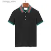 Męskie polo 2023 designerskie koszule polo luksusowe polo swobodne męskie t-koszulki wąż pszczoła litera haft moda mody High Street Man Tee0 M-3xl L49