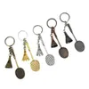 Keychains Lanyards Metal Badminton Racket Kelechains Vintage Mini Sports Keyring For Women Men Car Key Chains Sac à dos