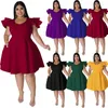 Robes décontractées plus taille femme robe d'été grosse 4xl fat dames