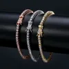 Rock Tennis Chains Hip-hop Tide Men's Bracelet Zircon-microencased 3mm Bracelet Tennis bracelets For Men Women Iced Out Jewel322b